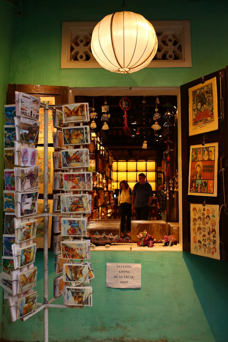 charming souvenir shop Local handicrafts