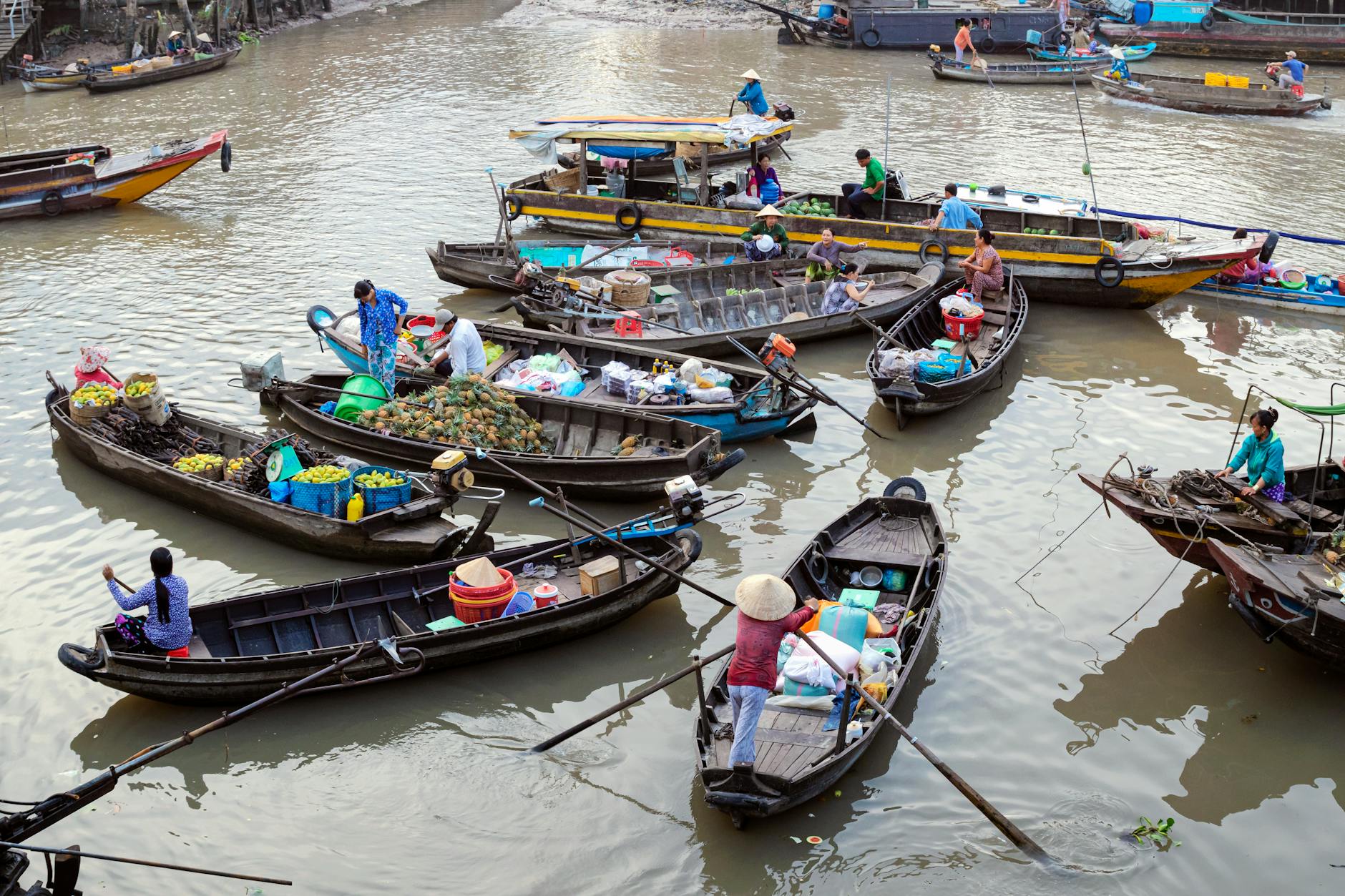 fishing boats on lakeshore