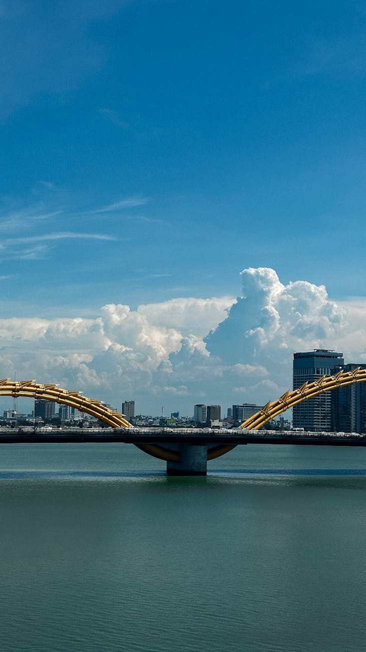 scenic view of dragon bridge in da nang vietnam
