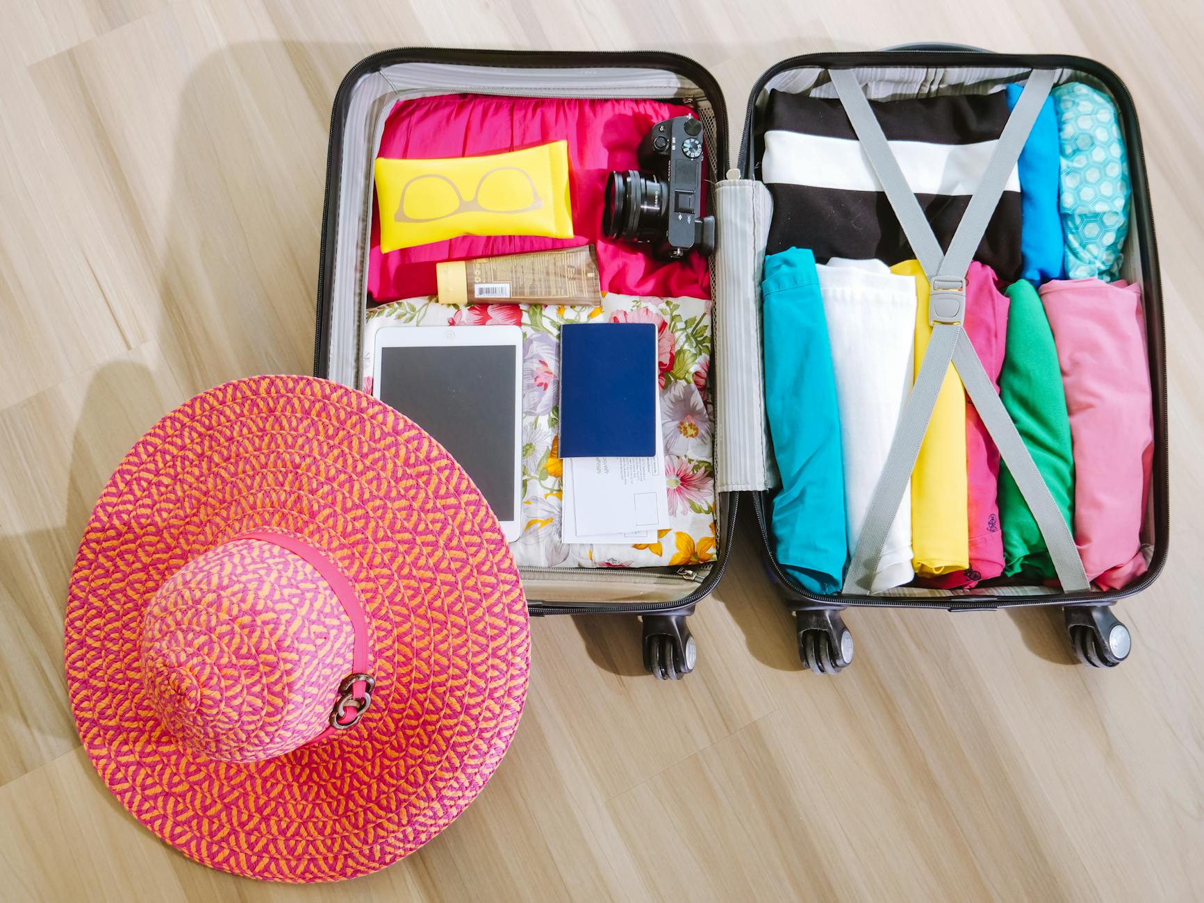 photo of a packed suitcase